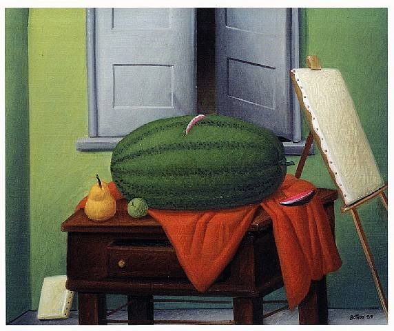 Fernando Botero Still Life With Watermelon